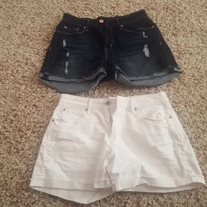 High rise jean shorts